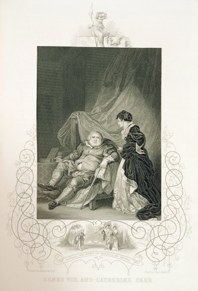 Enrico VIII e Caterina Parr, nella commedia Enrico VIII o 