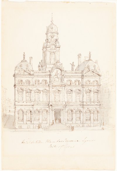 Hôtel de Ville, Place des Terreaux, Lione da Robert Smirke