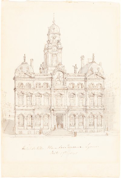 Hôtel de Ville, Place des Terreaux, Lione da Robert Smirke