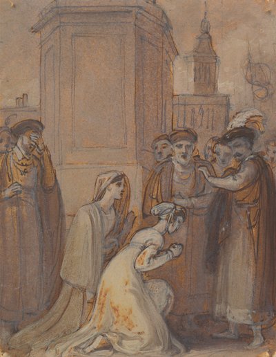 Isabella e Mariana in Ginocchio davanti al Duca da Robert Smirke
