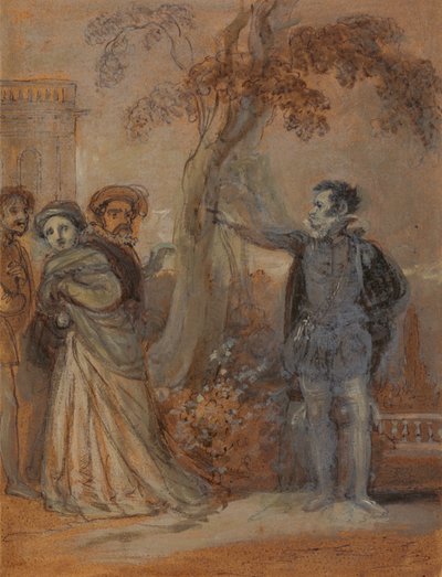 Malvolio che insulta Maria, Fabian e Sir Toby da Robert Smirke