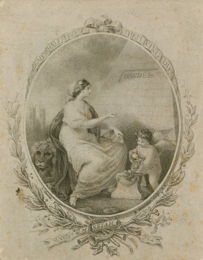 Promozione per una rappresentazione del Messiah di Handel, Westminster Abbey, Londra da Robert Smirke