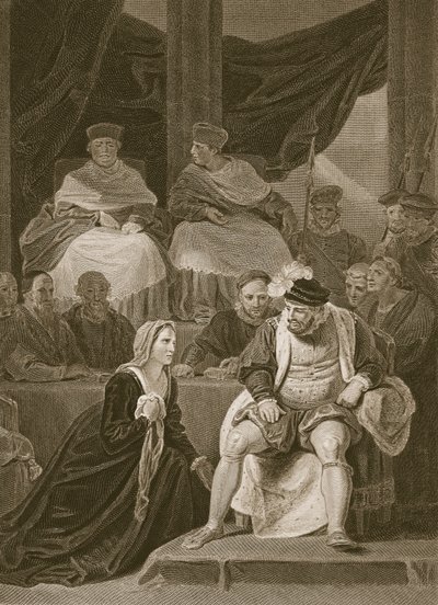 Processo del matrimonio di Enrico VIII, inciso da T. Holloway, illustrazione da 