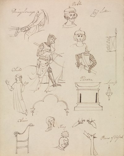 Studi di figure per la vita nobile medievale da Robert Smirke