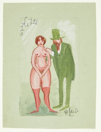 Dama rosa e uomo verde da Robert Storm Petersen