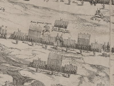 Descrizione degli eserciti di cavalleria e fanteria di Sua Maestà e di Sir Thomas Fairfax; il quattordicesimo giorno di giugno 1645 da Robert Streater or Streeter