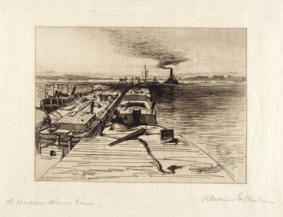 Una traversata del fiume Hudson da Robert Swain Gifford