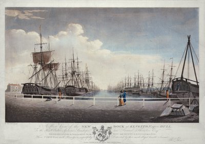 Vista occidentale del nuovo molo a Kingston upon Hull da Robert Thew