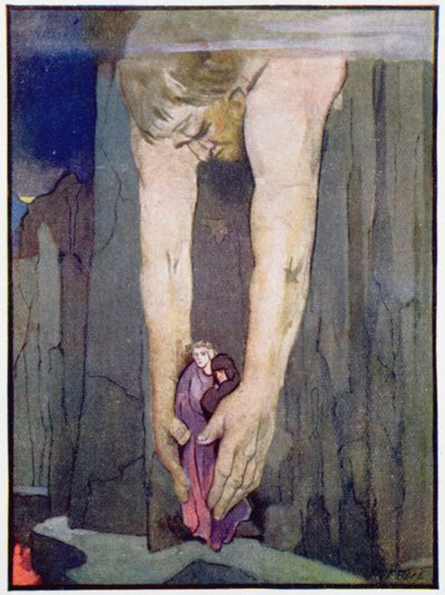 Anteo che depone Virgilio e Dante nell