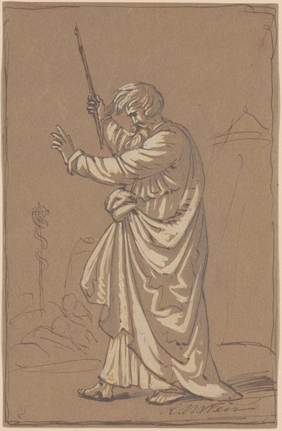 Aronne Trasforma il Suo Bastone in un Serpente da Robert W. Weir