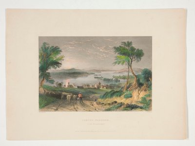 Centre Harbour, Lago Winnipesaukee, illustrazione per Nathaniel Parker Willis da Robert Wallis