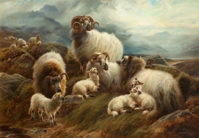 Pecore in un paesaggio da Robert Watson