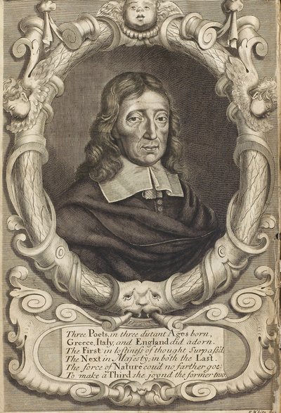 Ritratto di John Milton 1608-1674. Frontespizio da Paradise Lost, 1688 da Robert White