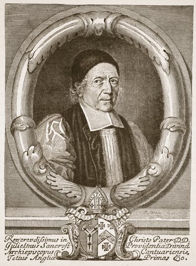 William Sancroft, arcivescovo di Canterbury, illustrazione da 