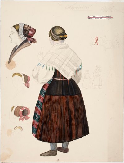 Prova di un abito da contadina lappone da Robert Wilhelm Ekman