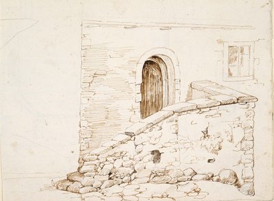 Muro e porta di una casa italiana da Robert Wilhelm Ekman