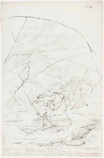 La madre di Lemminkäinen a Tuonela da Robert Wilhelm Ekman