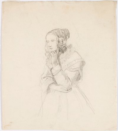 Donna che appoggia il mento sulla mano sinistra da Robert Wilhelm Ekman