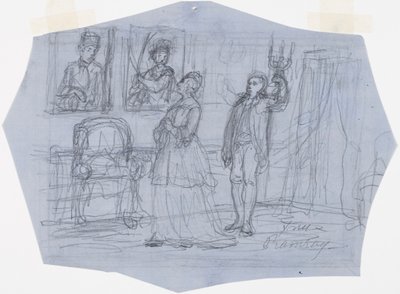 Signora Ramsay. Illustrazione per la poesia La visione del viaggiatore nelle storie del guardiamarina Stål da Robert Wilhelm Ekman