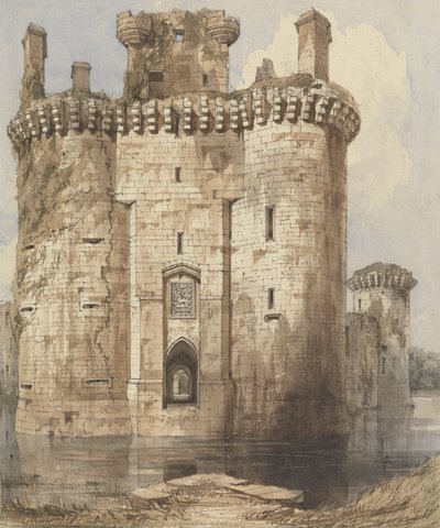 Ingresso del castello di Caerlaverock e torri laterali da Robert William Billings