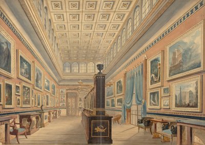 La galleria di pittura fiamminga, la dimora di Thomas Hope, Duchess Street, Portland Place, 1830-51 da Robert William Billings