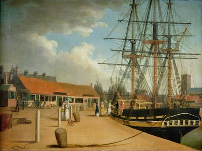 Il cantiere di Westerdale e il Wellington dal nuovo molo, c.1820 da Robert Willoughby