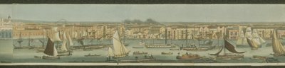 Vista panoramica del fiume Tamigi, dalla sua riva sud a Bermondsey mostrando Stepney, 1823 da Robert the Elder Havell