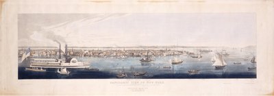 Veduta panoramica di New York, presa dal fiume North [Hudson], 1844 da Robert the Younger Havell