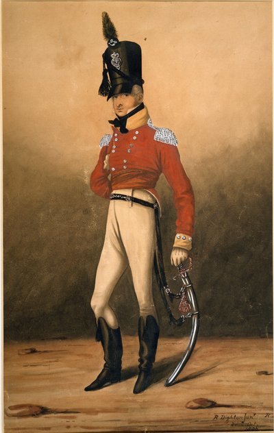 Capitano Henry Proctor, 82º Reggimento di Fanteria, Volontari del Principe di Galles, 1806 da Robert the younger Dighton