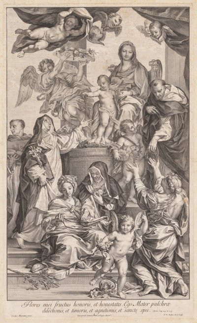 Vergine e bambino con santi da Robert van Audenaerd