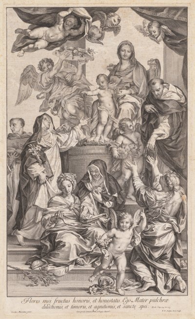 Vergine e bambino con santi da Robert van Audenaerd