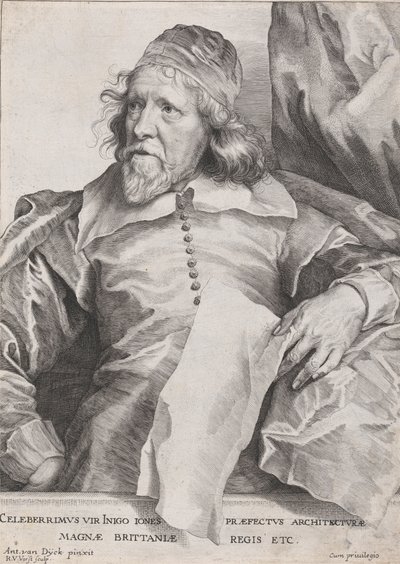 Celeberrimus Vir Inigo Jones Præfectus Architecturæ Magnæ Britanniæ Regis Etc. da Robert van Voerst