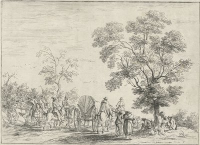 Carrozza scortata da cavalieri da Robert van den Hoecke