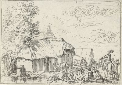 Accampamento presso un villaggio da Robert van den Hoecke
