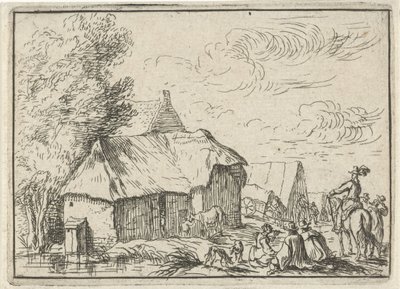 Accampamento presso un villaggio da Robert van den Hoecke