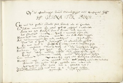 Ode a Gesina ter Borch (parte uno) da Robertus Altius (signed by artist)
