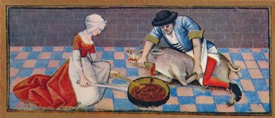 Novembre - macellazione del maiale da Robinet Testard