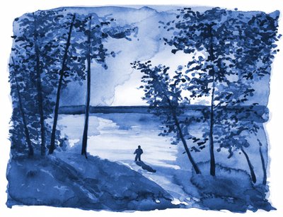 La solitudine del lago Blue Forest da RodMacIver
