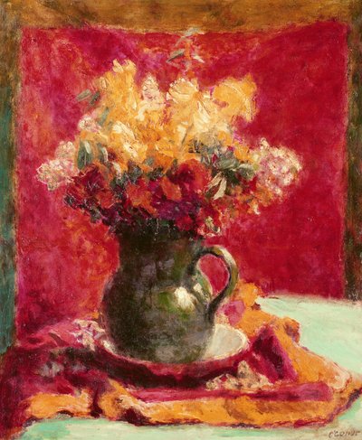 Brocca verde con fiori da Roderic OConor