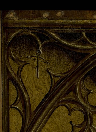 Dettaglio del traforo nella parte principale della Deposizione da Rodgier van der Weyden