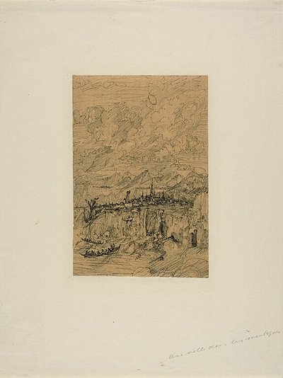 Città in montagna da Rodolphe Bresdin