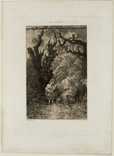 La morte e la giovane madre, da Revue Fantaisiste da Rodolphe Bresdin