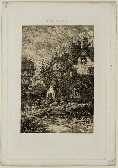 Entrando in un villaggio, da Revue Fantaisiste da Rodolphe Bresdin