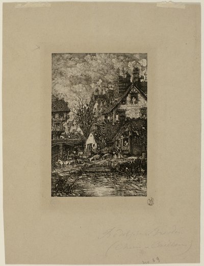 Entrando in un Villaggio, dalla Revue Fantaisiste da Rodolphe Bresdin