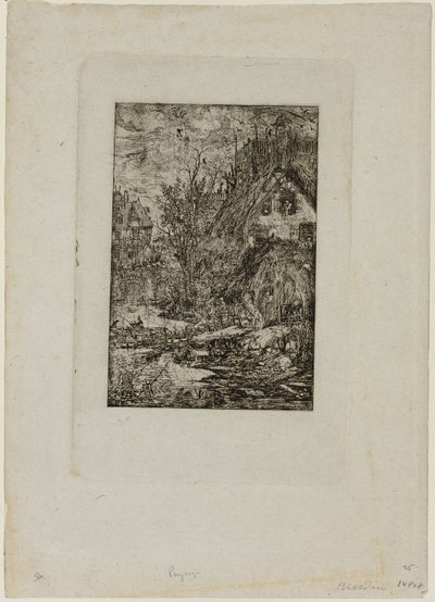 Entrando in un villaggio, da Revue Fantaisiste da Rodolphe Bresdin