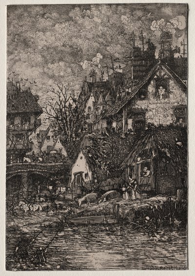 Ingresso a un villaggio da Rodolphe Bresdin