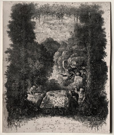 Primo Frontespizio per Favole e Fiabe di Thierry-Faletans da Rodolphe Bresdin