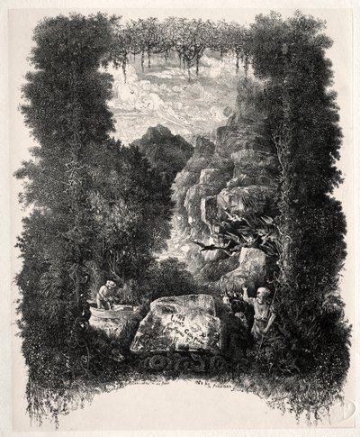 Primo frontespizio per Favole e Fiabe di Thierry-Faletans da Rodolphe Bresdin