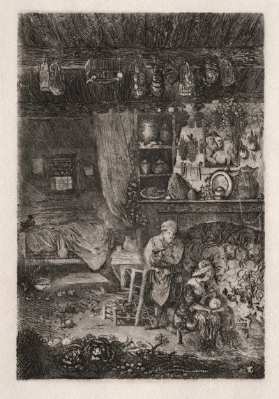 Interno fiammingo, 1856-66 da Rodolphe Bresdin