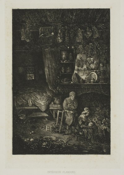 Interno fiammingo, da Revue Fantaisiste da Rodolphe Bresdin